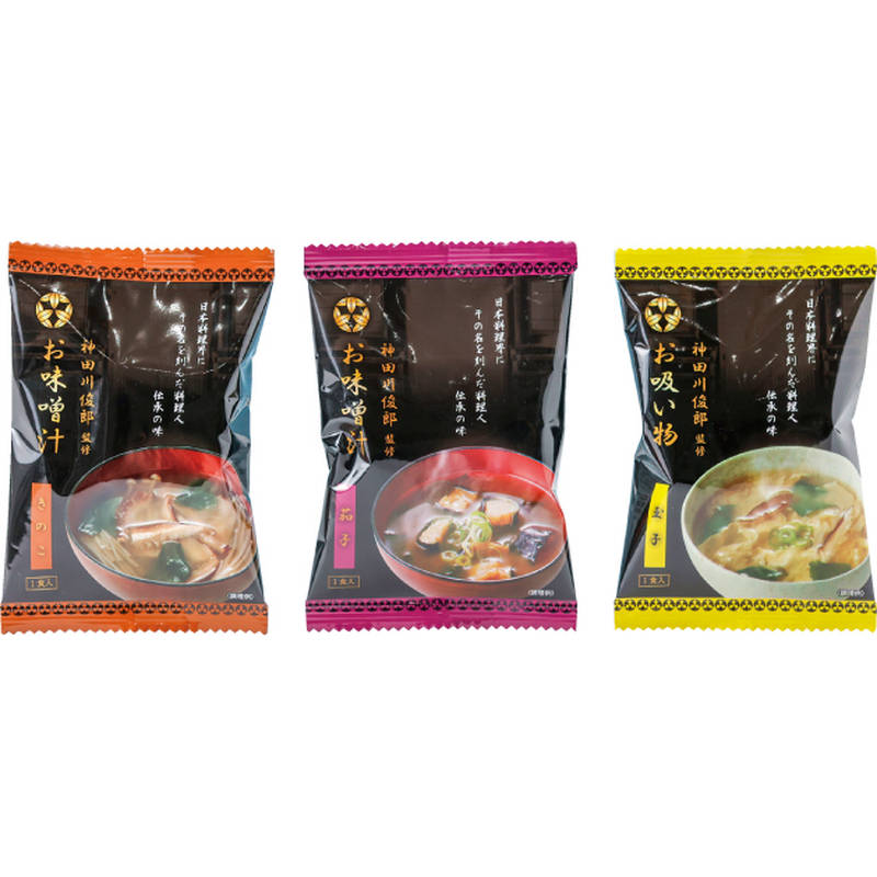 （ケース単位）神田川俊郎監修 フリーズドライ味噌汁セット KFD-5【直送品】［送料無料］