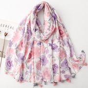 【2026新作】花柄デザインニットソーマフラー柔らかいファッションおしゃれ