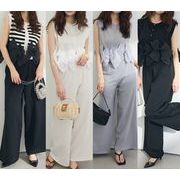 今季マストバイ デザイン おしゃれ  気質　フリル 2点セットアップ