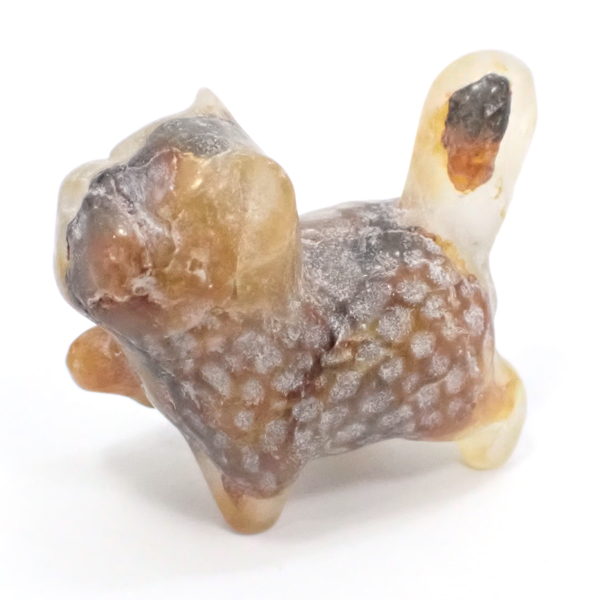 ≪特価品/国内在庫≫リモナイトインクォーツ/猫ネコ/彫刻/約40x35x20mm