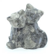 ≪特価品/国内在庫≫ケセラストーン/猫ネコ/彫刻/約59x55x33mm
