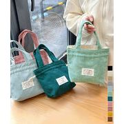 【日本倉庫即納】 ミニトートバッグ コーデュロイ巾着鞄軽量