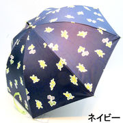 【晴雨兼用】【長傘】UVカット&遮光率99.99％以上！UPF50+・ミモザとスミレ柄晴雨兼用手開き傘