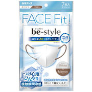 ビースタイル 立体冷感タイプ ふつうサイズ ホワイト×マロン 7枚入