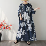 【2026新作】レディース花柄デザインワンピースロングワンピースカジュアル