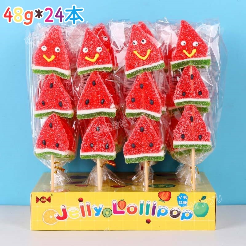 【24本/箱】スイカグミ 果物味 咀嚼音 ソフトキャンディ 人気お菓子 西瓜 SNSで話題 可愛い 子供の日