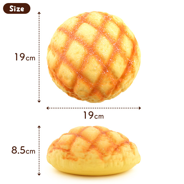 ふわもちビッグメロンパン スクイーズ】パンのスクイーズ 展示用