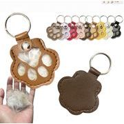レザーPVCキーホルダー 犬猫の毛収納ボックス キーホルダー  ペットの毛の保管 ストラップ