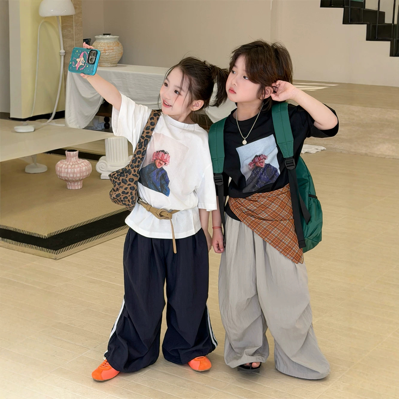 2026新作 韓国風子供服 キッズトップス 2色 90cm〜150cm