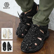 メッシュ編みスニーカーサンダル スポサン シャークソール厚底 軽量/MinoriTY