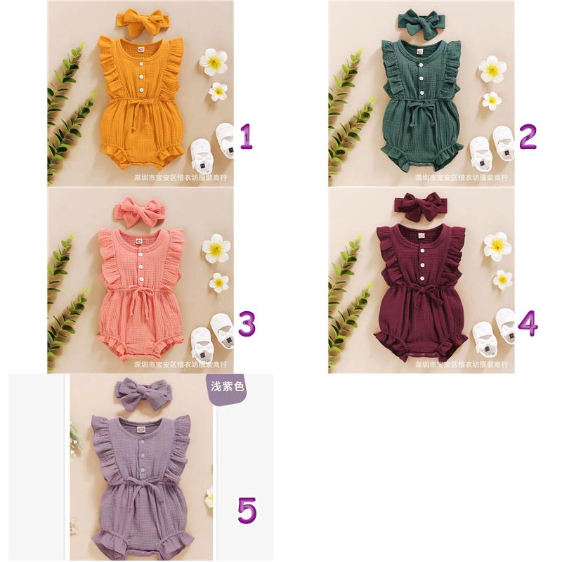 2026☆夏新作☆韓国風ベビー服☆ロンパース☆70～100cm 5色 | 卸売