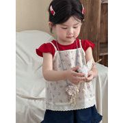 2026夏新品　YM　子供服　トップス　Tシャツ&花柄キャミソール★90cm～140cm★