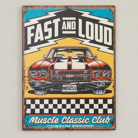 アンティークメタルプレート FAST and LOUD★