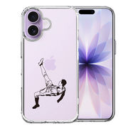iPhone17 側面ソフト 背面ハード ハイブリッド クリア ケース サッカー オーバーヘッドキック