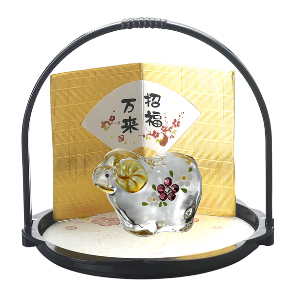 ☆開運招福の干支☆ 縁起の良い置物【未 硝子盆飾り】 | 卸売・ 問屋