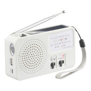 防災用ソーラー手回しAM/FMラジオライト 充電対応