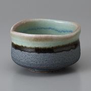 青磁腰鉄釉抹茶碗[美濃焼]
