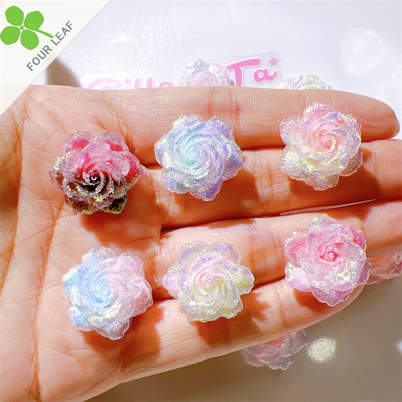 バラ アクセサリーパーツ デコパーツ 髪飾り ペンダント ハンドメイド スマホケース美容 可愛い