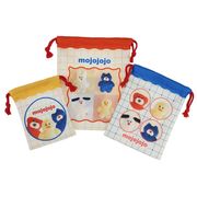 【巾着袋】mojojojo 3P巾着 きんちゃくポーチ3枚セット