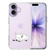 iPhone17 側面ソフト 背面ハード ハイブリッド クリア ケース 柴犬