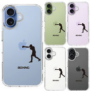 iPhone17 側面ソフト 背面ハード ハイブリッド クリア ケース ボクシング ボクサー