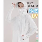 着る日傘 つば付きパーカーラッシュガード