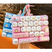 ストレス解消キーボードトイキーホルダー★ミニキーボード★雑貨かわいい オシャレ★5色