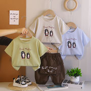 2026夏 新作 Tシャツ 半袖 キッズ  0～5 歳 ベビー 男女兼用  キャラクター 2 点セット 大量在庫 80-120cm
