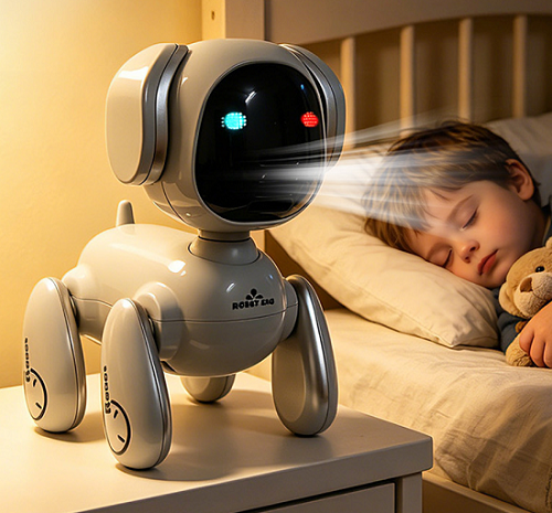 2026年新品  ミニ扇風機 ロボット犬 卓上 3 段階風量 USB充電 ギフト  ナイトライト ハンディファン