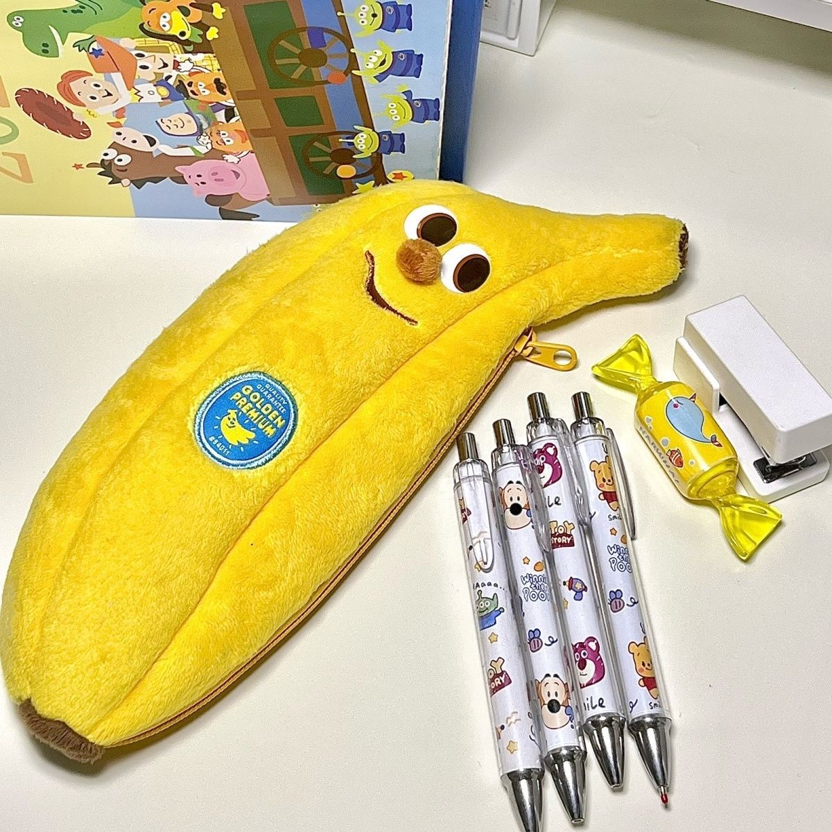 2026新品 筆箱 ペンケース 新入学 デザイン文具 可愛いデザイン バナナ ぬいぐるみ キャラクター