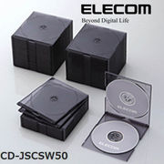 ELECOM(エレコム) Blu-ray/DVD/CDケース（スリム/PS/2枚収納） CCD-JSCSW50CBK