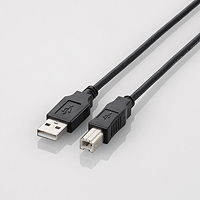 エレコム USB2.0ケーブル 2.0m U2C-BN20BK A-Bタイプ