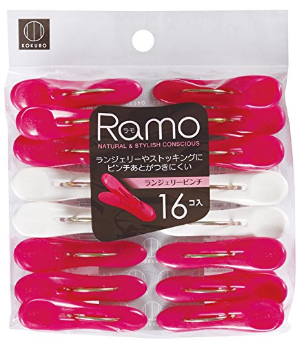 Ramoランジェリーピンチ16P ピンク/ホワイト KL-R037