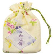 【ご紹介します！日本製のかわいい和柄の二重ガーゼ　巾着！和心傳シリーズ！】秋の七草