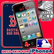 Rix iPhone 4用 MLB公認プロテクションシール 球団イメージの保護フィルム (レッドソックス) MLB-004