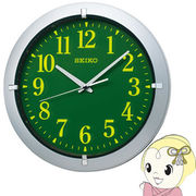 セイコークロック SEIKO 掛け時計 アナログ 集光樹脂文字板 銀色メタリック KX618S
