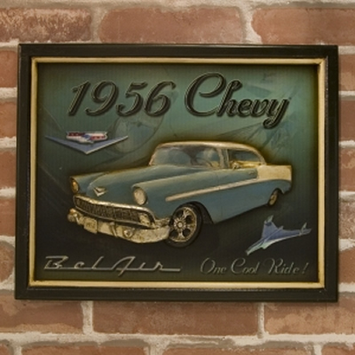 ★【 ANTIQUE BOARD 】★アンティークボード★1956 Chevy★