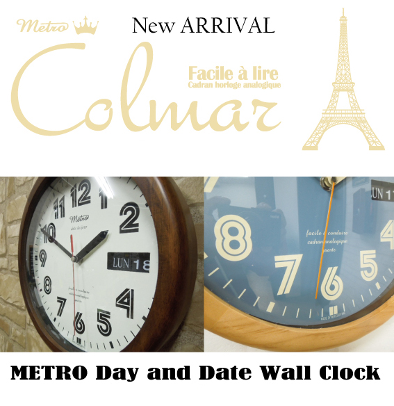 METRO Day and Date Wall Clock　・ ウォールクロック