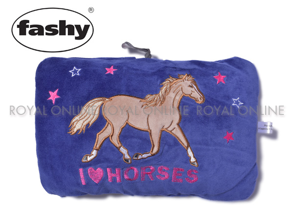 S) 【ファシー】 FASHY 6652 55 HORSE FRIENDS COVER  湯たんぽ ホース フレンズ カバー ネイビー 0.8L