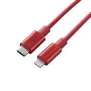 エレコム USB C-Lightningケーブル 準高耐久 1.0m レッド MPA-CL