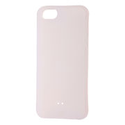 iPhone SE/5s/5 シリコンケース シルキータッチ/ホワイト(半透明)