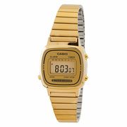 CASIO腕時計 デジタル表示 長方形 カレンダー LA670WGA-9 チプカシ レディース腕時計