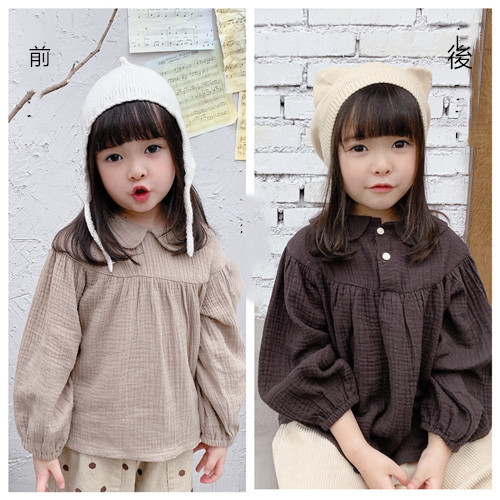 m15870 シャツ ワンビース トッブス  女の子 韓国子供服 2020新作 SALE ファッション 動画あり