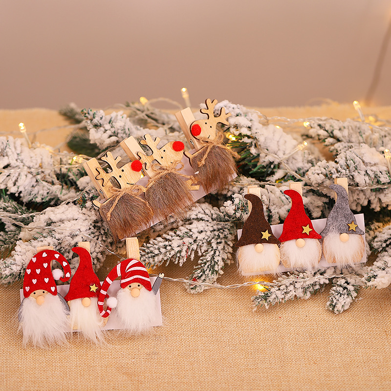 Christmas限定 おもちゃ クリップ クリスマス用品 サンタ トナカイ 3点セット 飾り オーナメント