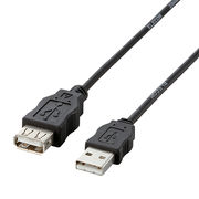 エレコム RoHS対応USB延長ケーブル/0.5m/ブラック USB-ECOEA05