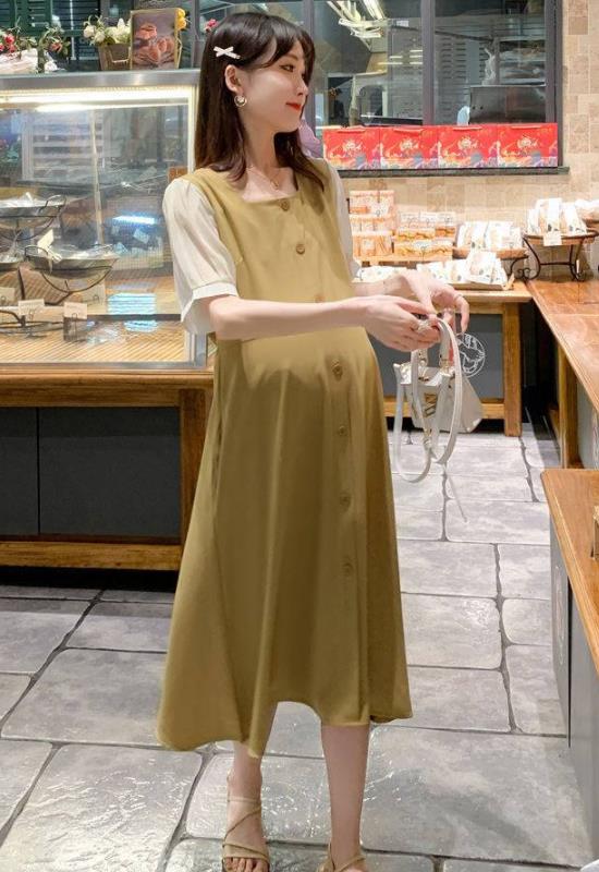 春夏新作☆妊婦服☆ マタニティウエア☆半袖 ワンピース