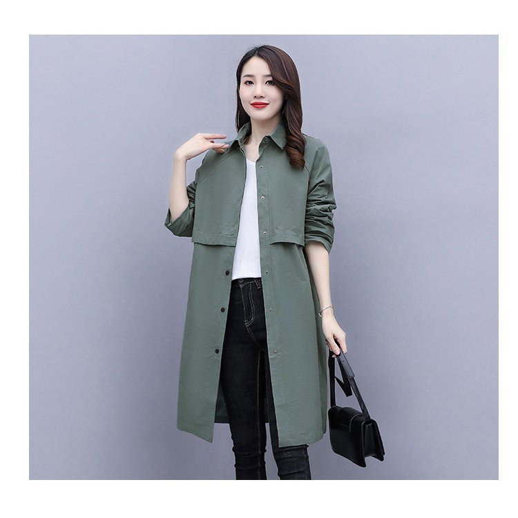 トレンチコート レディース 40代 ロング丈ジャケット スプリングコート 春コート カーキ ライトアウター アパレル 個人事業主 グッズワン 問屋 仕入れ 卸 卸売の専門 仕入れならnetsea