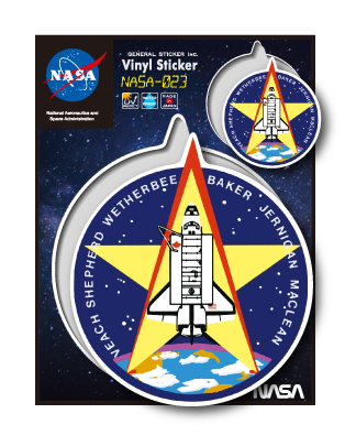 NASAステッカー ロゴ エンブレム 宇宙 スペースシャトル NASA023 グッズ