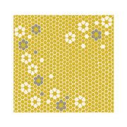 【新登場！安心の日本製！京都の染工場作った！】mashu 綿ふろしき 六角 黄色 二巾（約70cm）