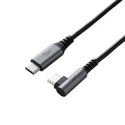 【5個セット】エレコム USB2.0ケーブル/C-Cタイプ/L字コネクタ/認証品/PD対応